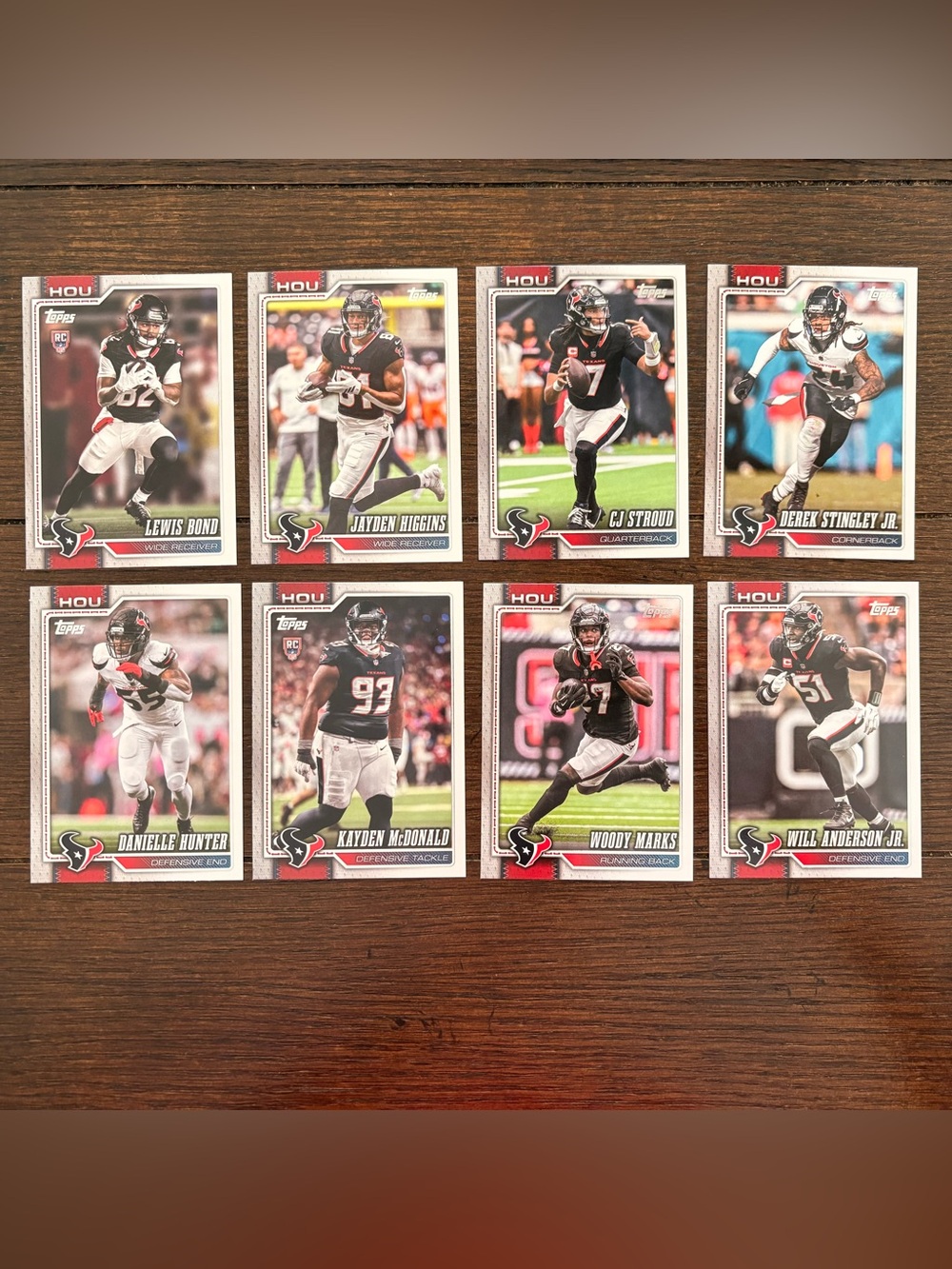 TOPPS HOUSTON TEXANS Large Lot Football Trading Cards MINT
